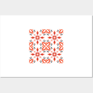 Tileable Floral Pattern Posters and Art